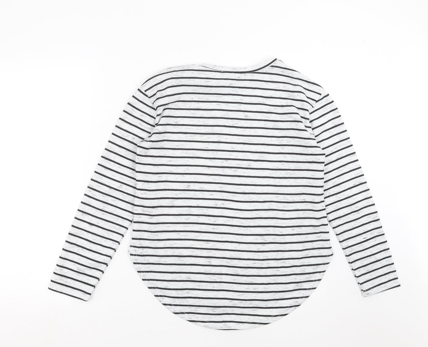 Primark Womens Grey Striped  Pullover Sweatshirt Size 10