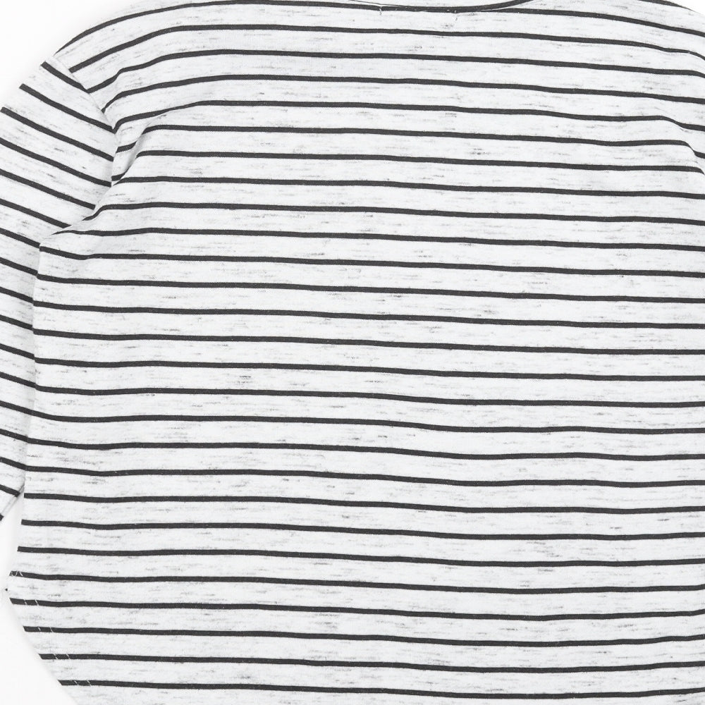 Primark Womens Grey Striped  Pullover Sweatshirt Size 10