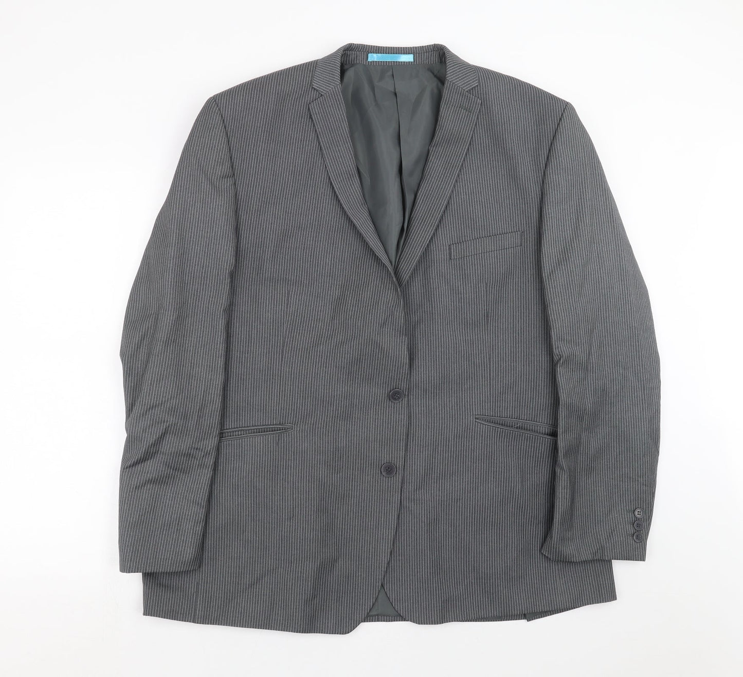 Burton Mens Grey Striped  Jacket Suit Jacket Size 48