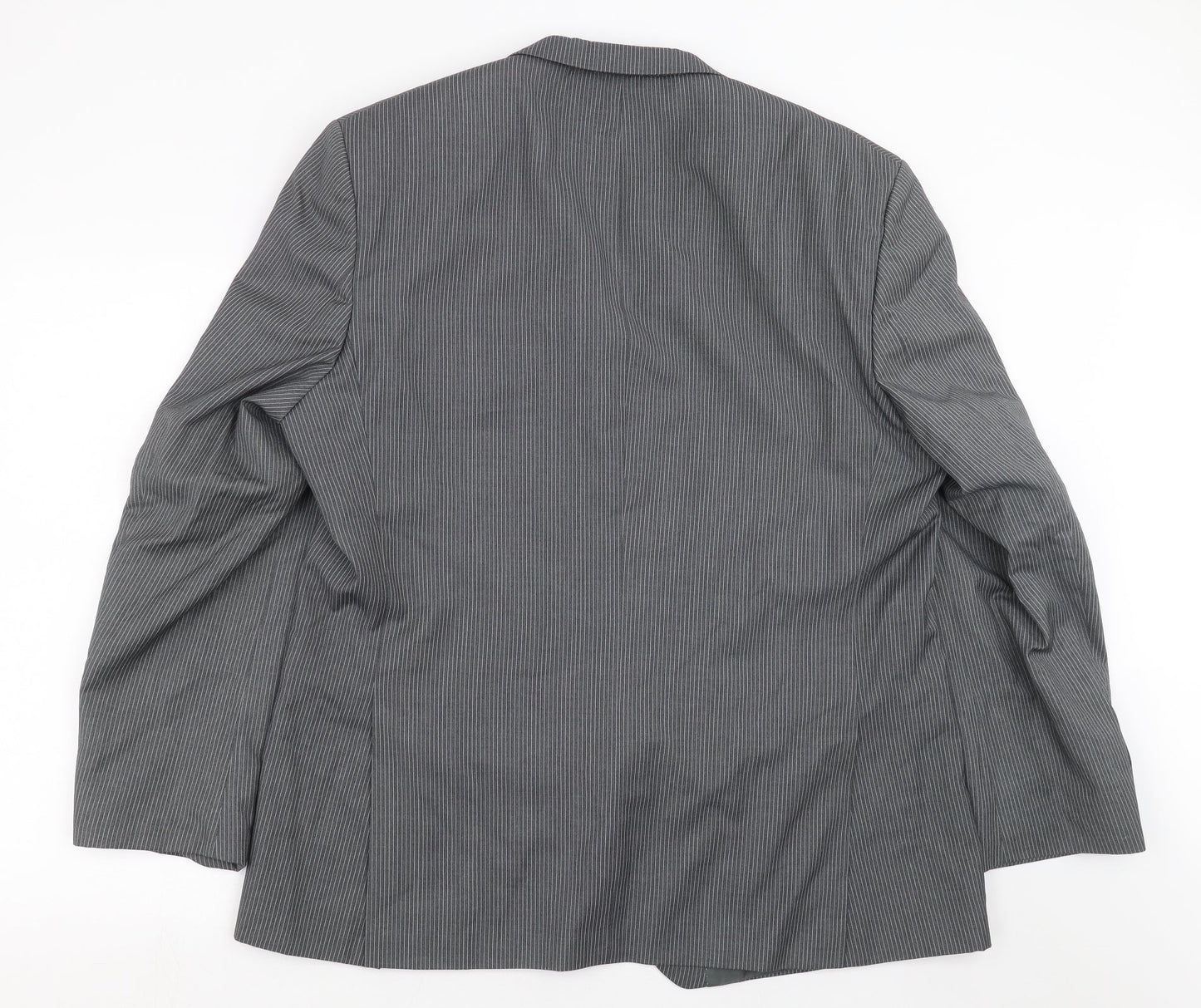Burton Mens Grey Striped  Jacket Suit Jacket Size 48