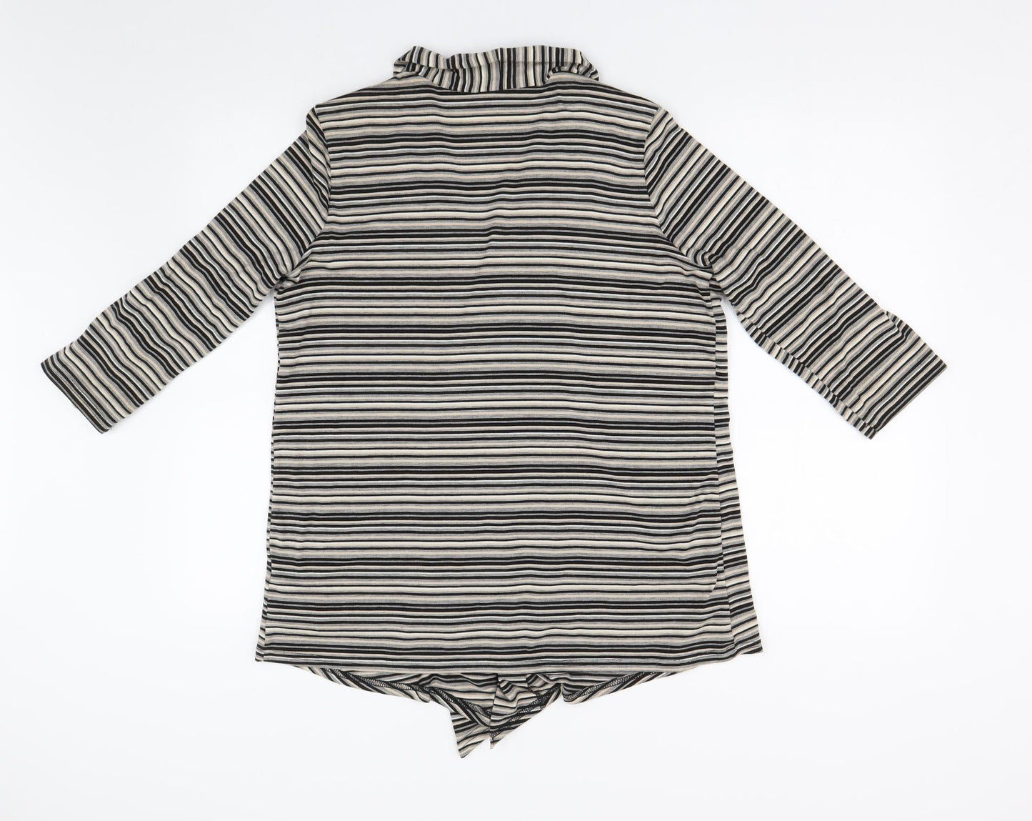 BM Collection Womens Multicoloured Striped  Basic Blouse Size 14
