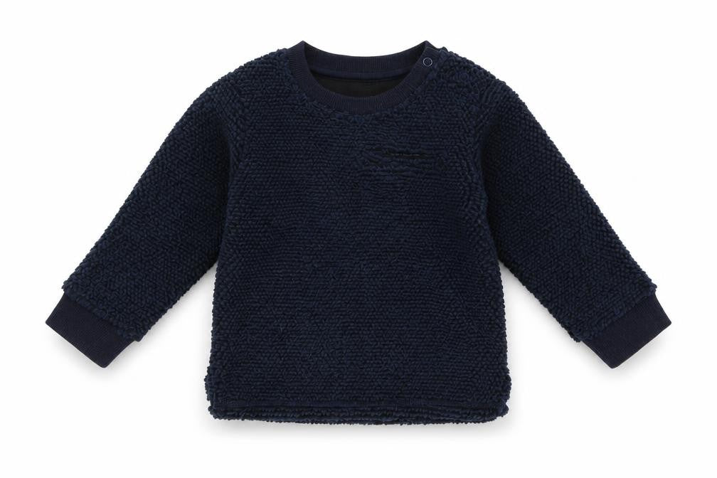 M&S Baby Blue  Fleece Pullover Jumper Size 12-18 Months
