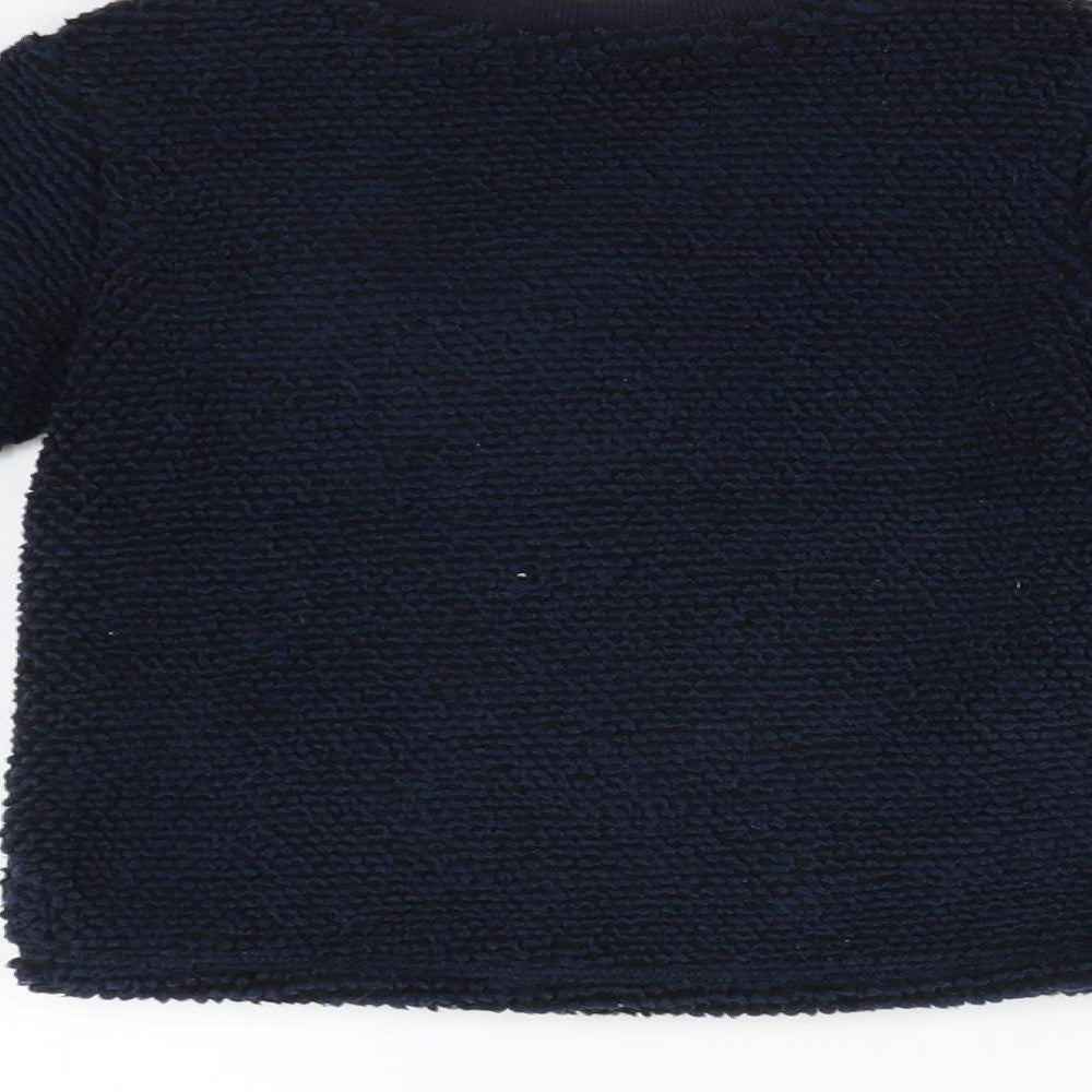 M&S Baby Blue  Fleece Pullover Jumper Size 12-18 Months