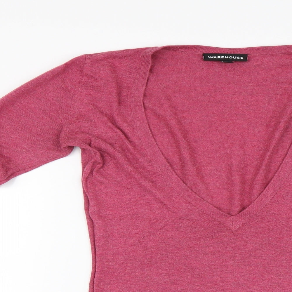Warehouse Womens Pink  Knit Pullover Jumper Size 6
