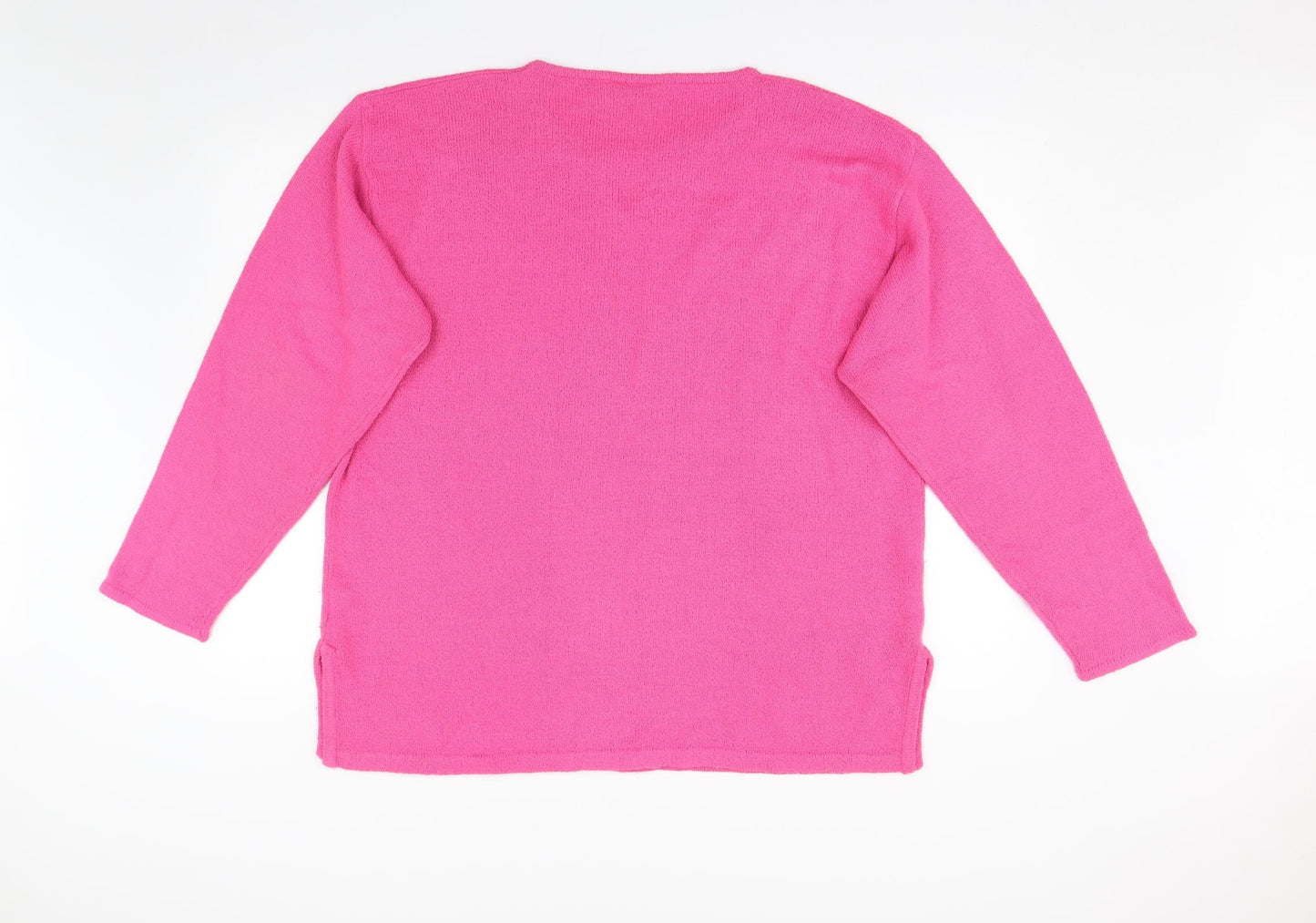 YS Womens Pink  Knit Pullover Jumper Size XL