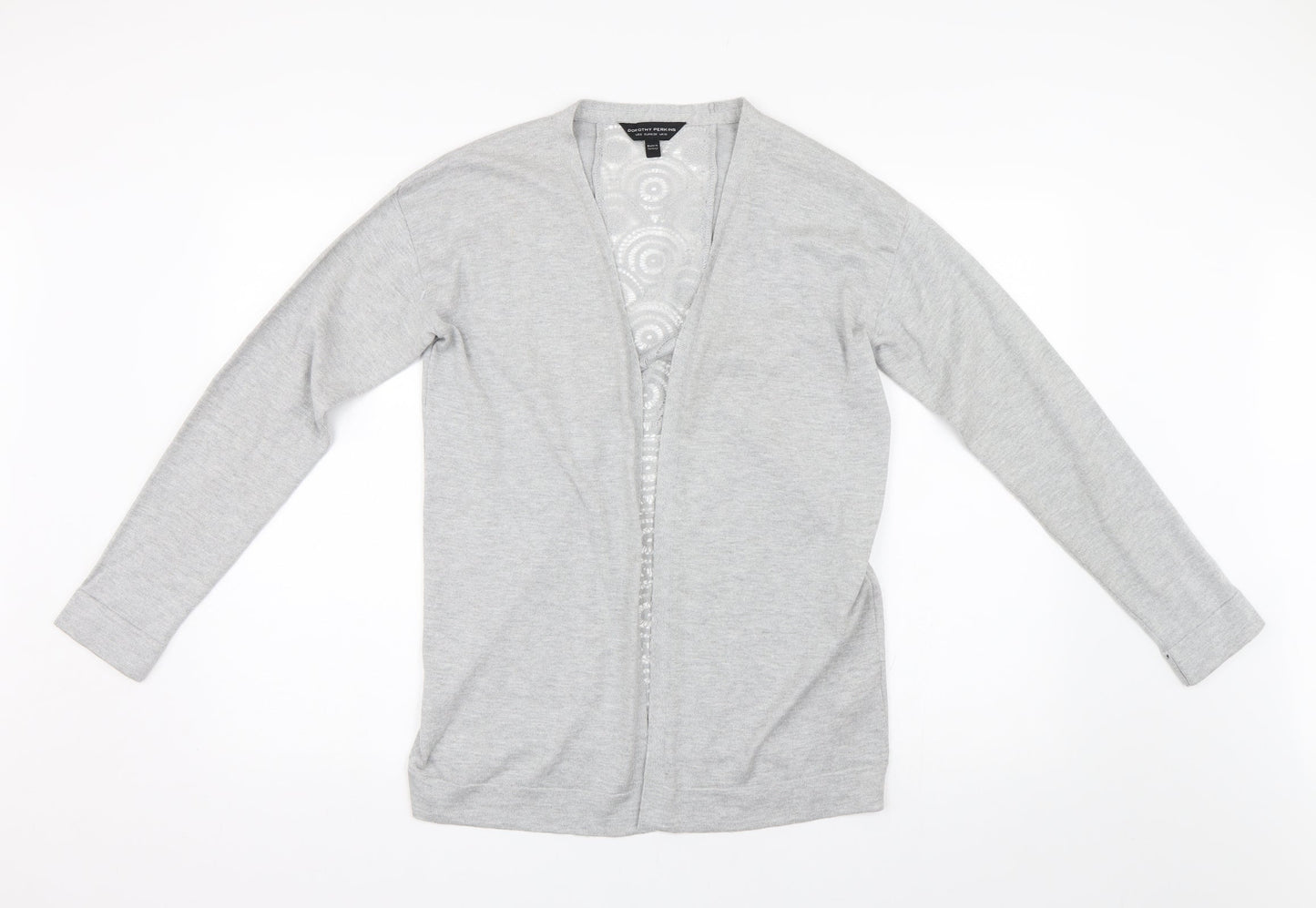 Dorothy Perkins Womens Grey  Knit Cardigan Jumper Size 10