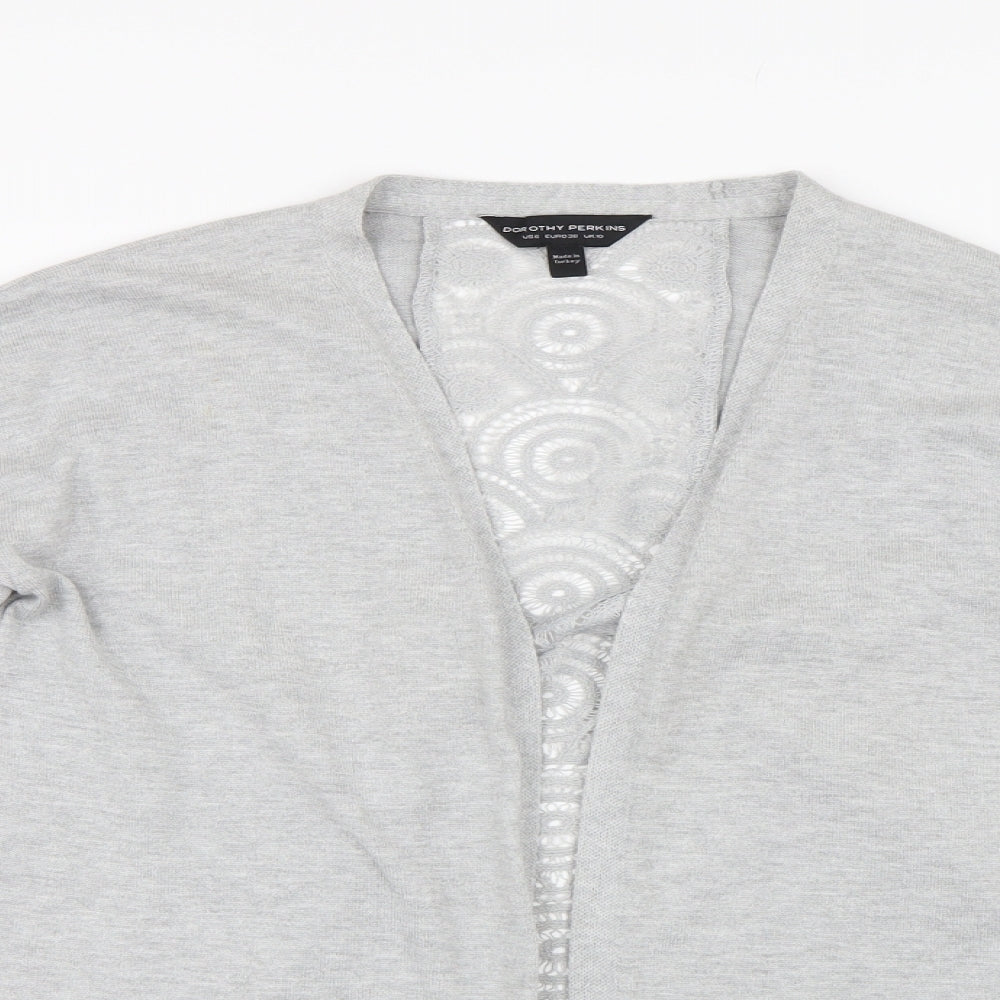 Dorothy Perkins Womens Grey  Knit Cardigan Jumper Size 10