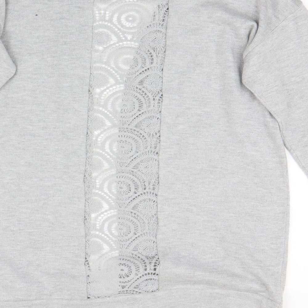 Dorothy Perkins Womens Grey  Knit Cardigan Jumper Size 10