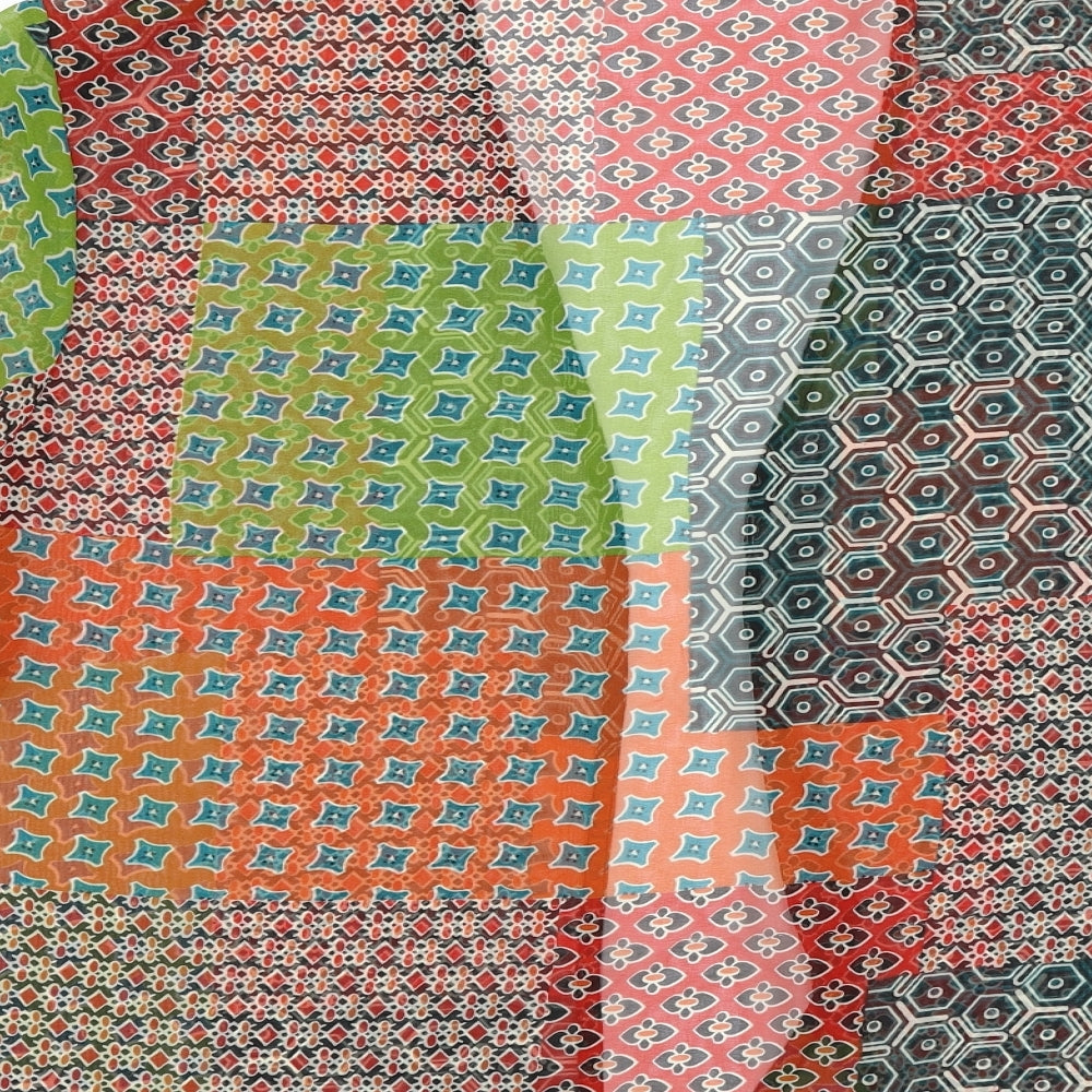 Label Be Womens Red Geometric  Cardigan Jumper Size 14
