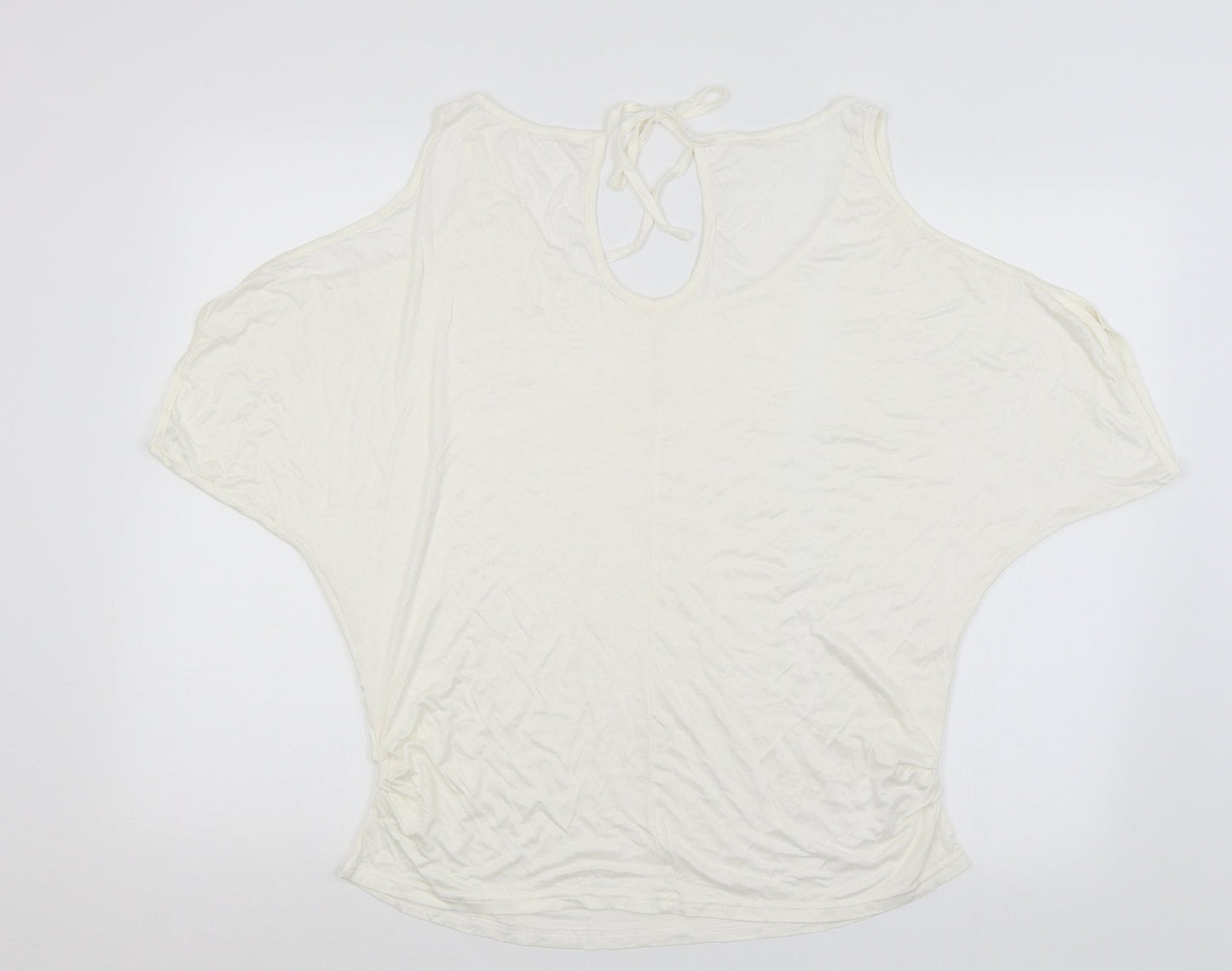 Preworn Womens White   Basic T-Shirt Size 3XL