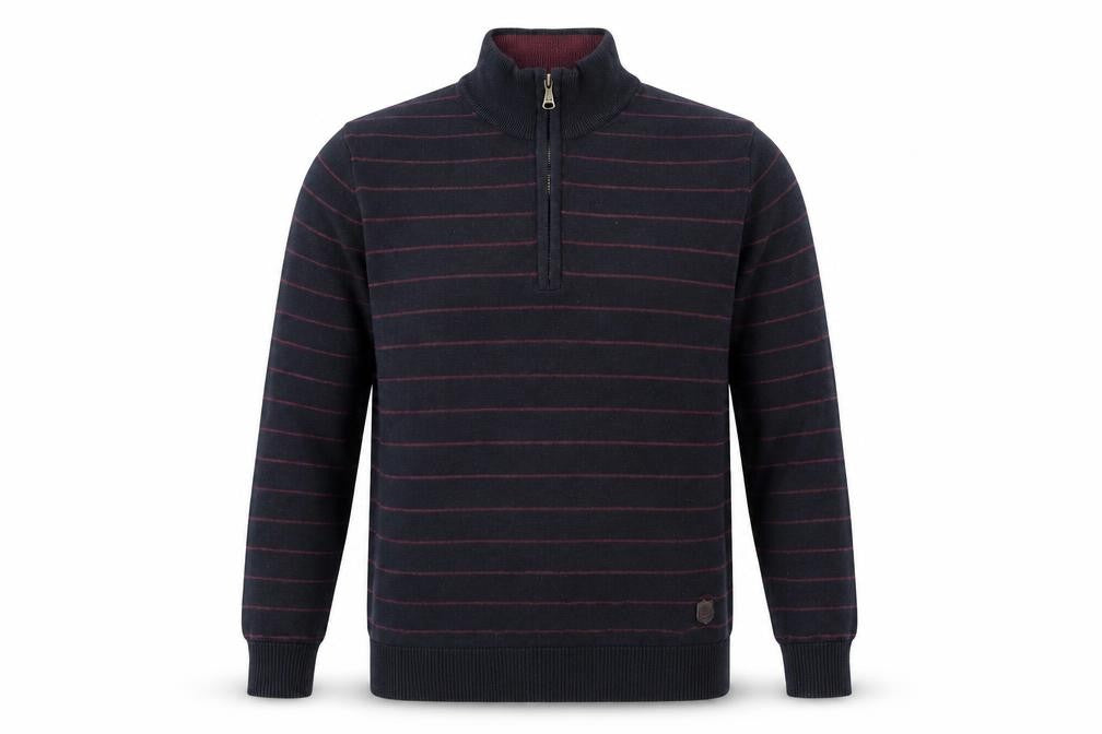 Blue Harbour Mens Black Striped  Pullover Jumper Size M
