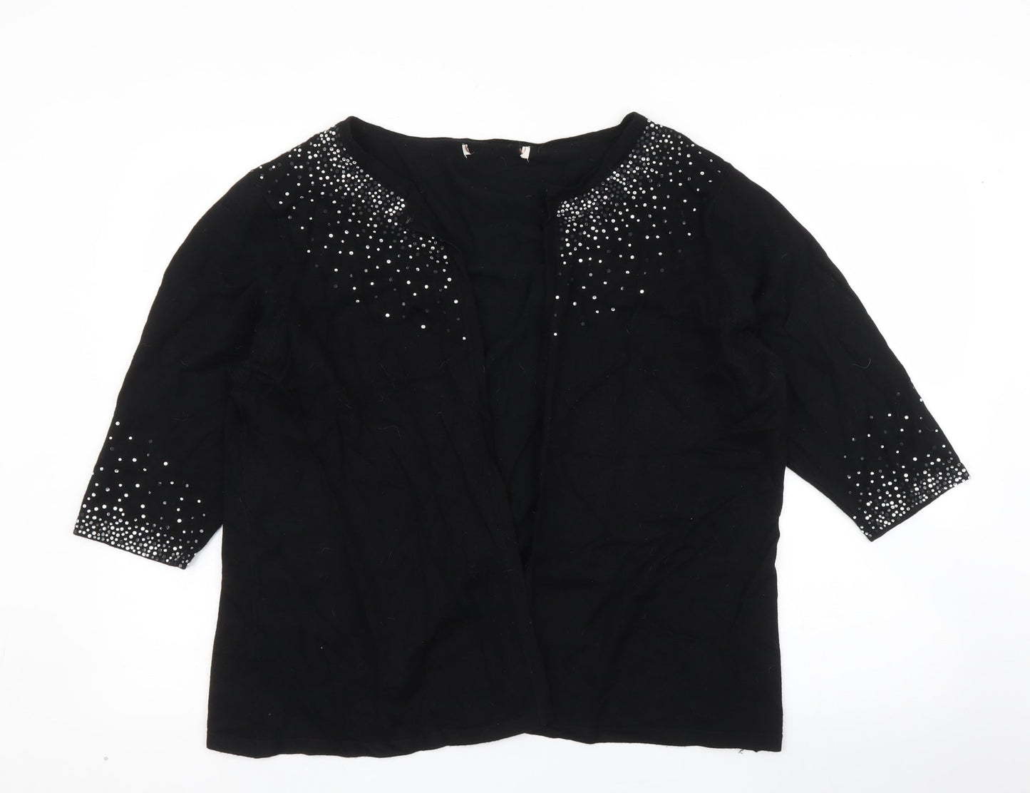 Preworn Womens Black   Cardigan Jumper Size XL