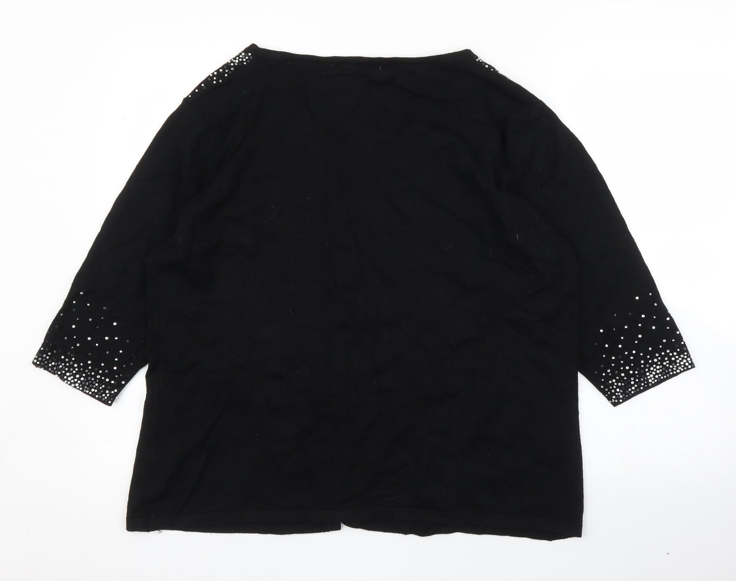 Preworn Womens Black   Cardigan Jumper Size XL