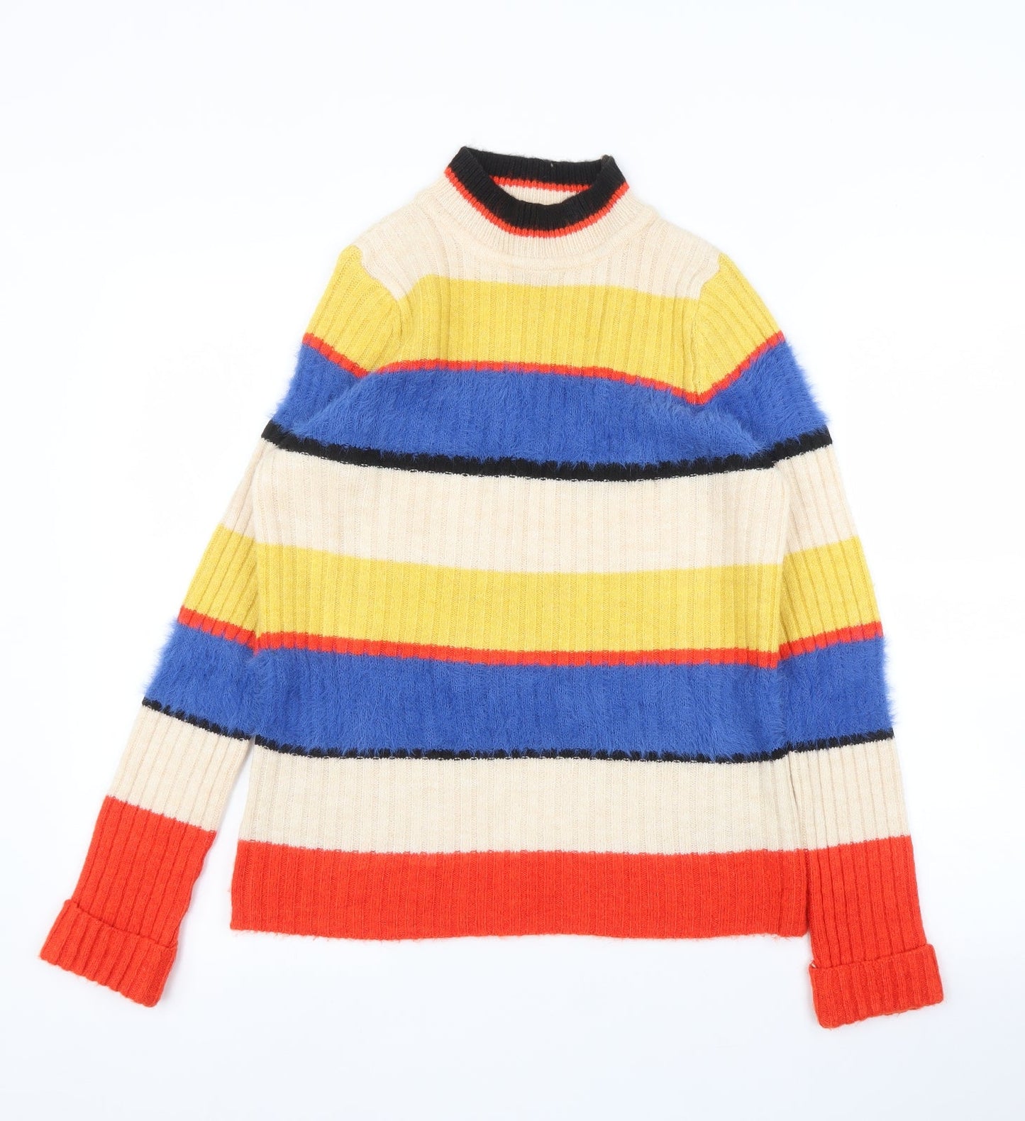 NEXT Womens Orange Striped  Pullover Jumper Size 10