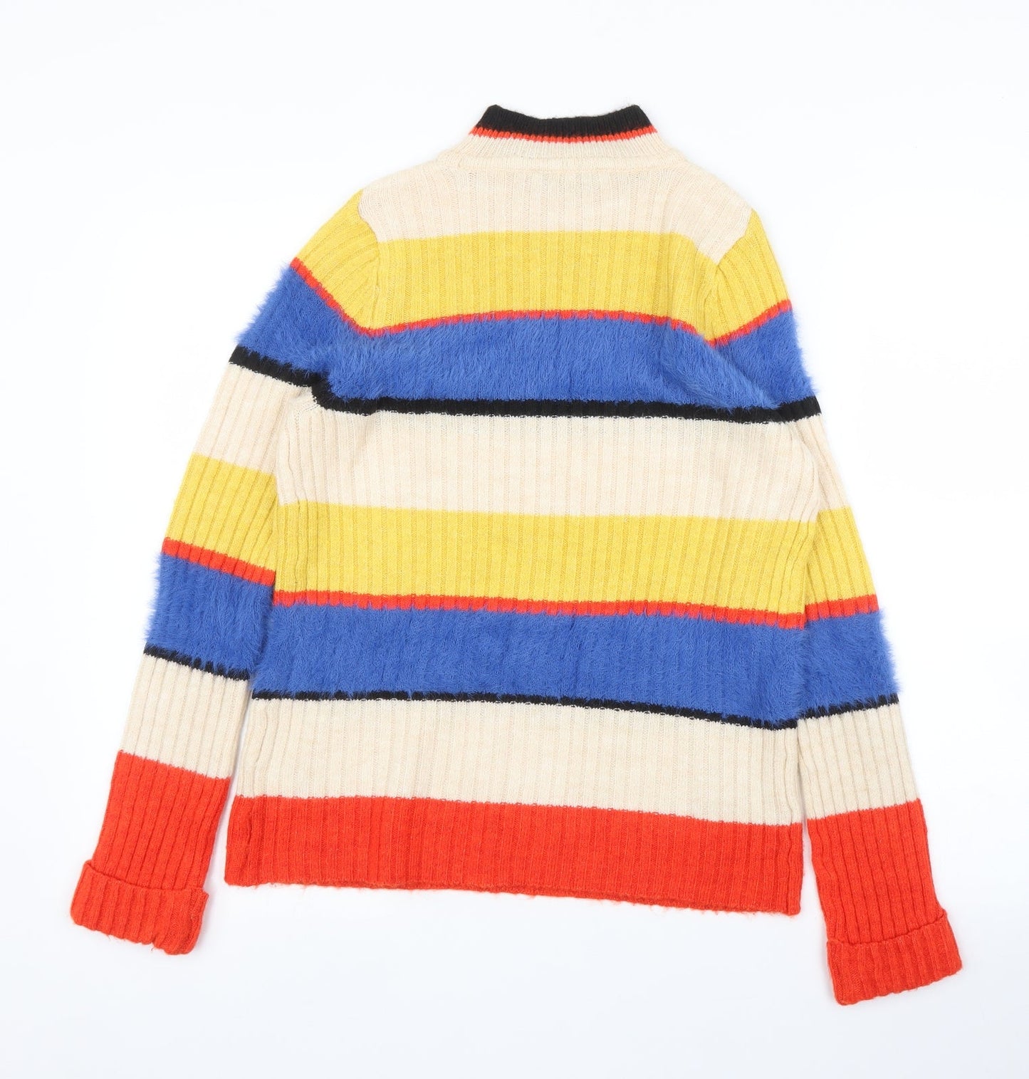 NEXT Womens Orange Striped  Pullover Jumper Size 10