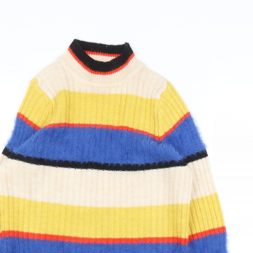 NEXT Womens Orange Striped  Pullover Jumper Size 10