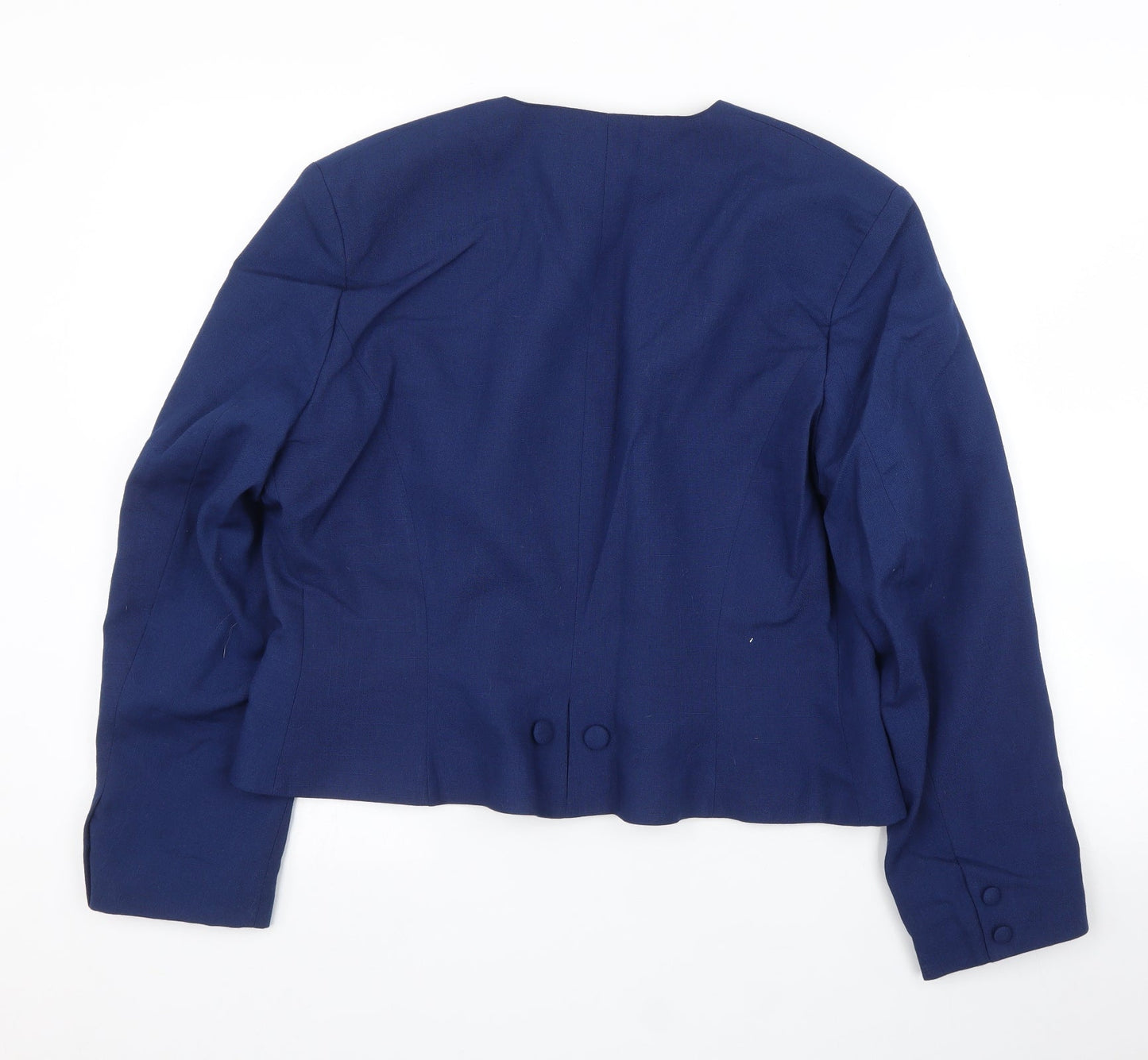 Features Womens Blue   Jacket Blazer Size 16