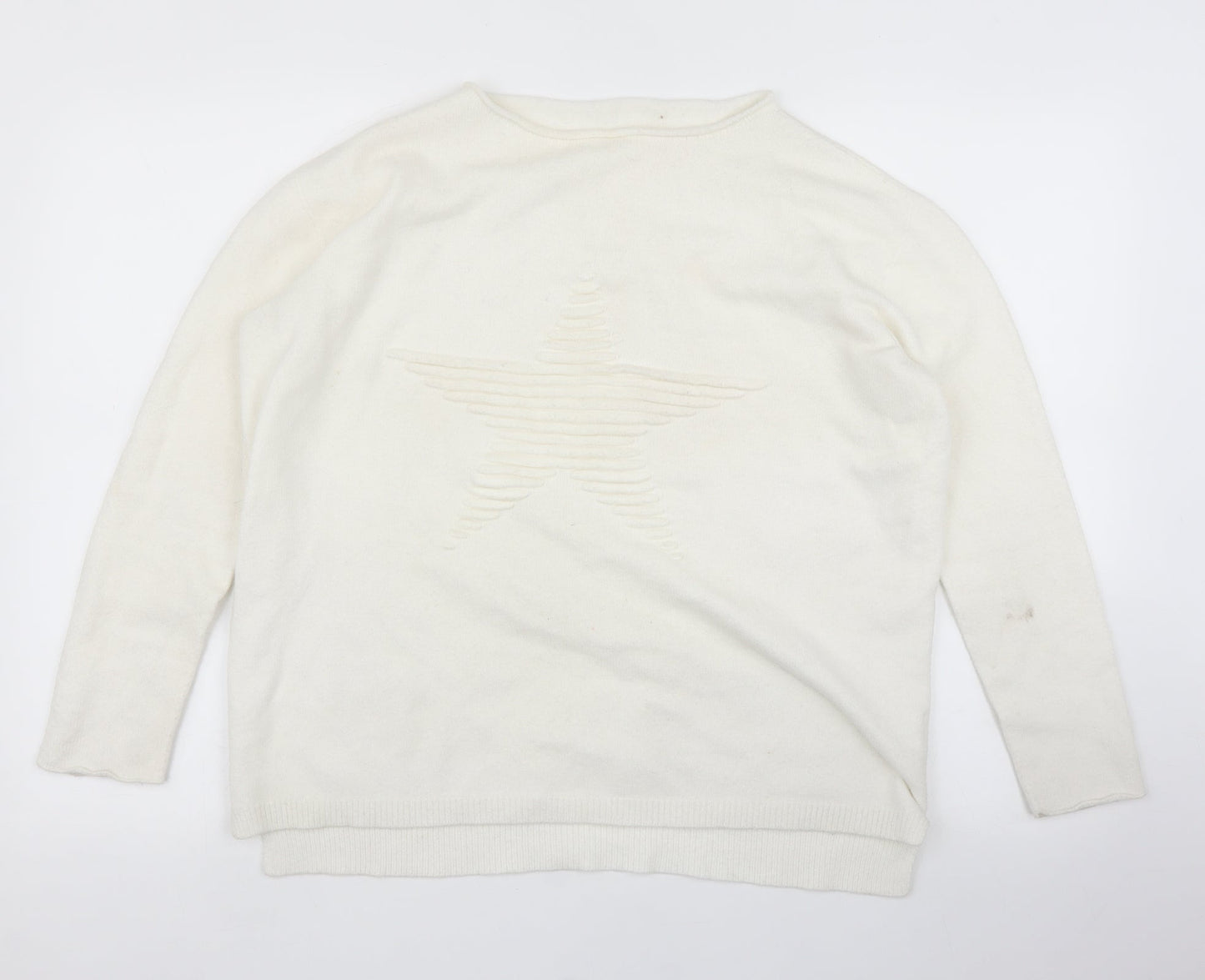 Preworn Womens White   Pullover Jumper Size L