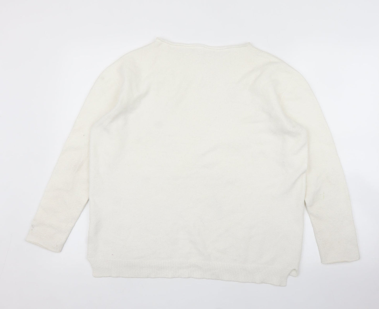 Preworn Womens White   Pullover Jumper Size L