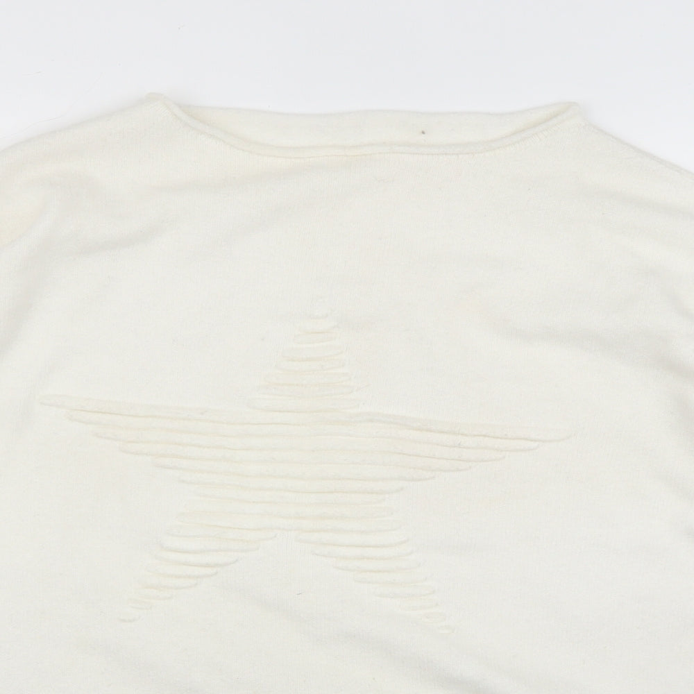 Preworn Womens White   Pullover Jumper Size L