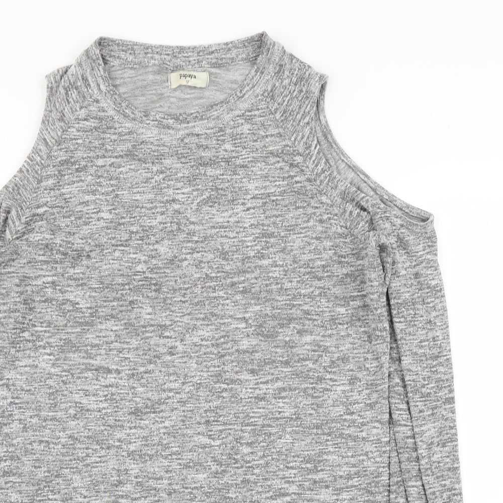 Papaya Womens Grey   Pullover Jumper Size 12