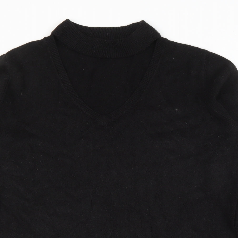 Papaya Womens Black   Pullover Jumper Size M