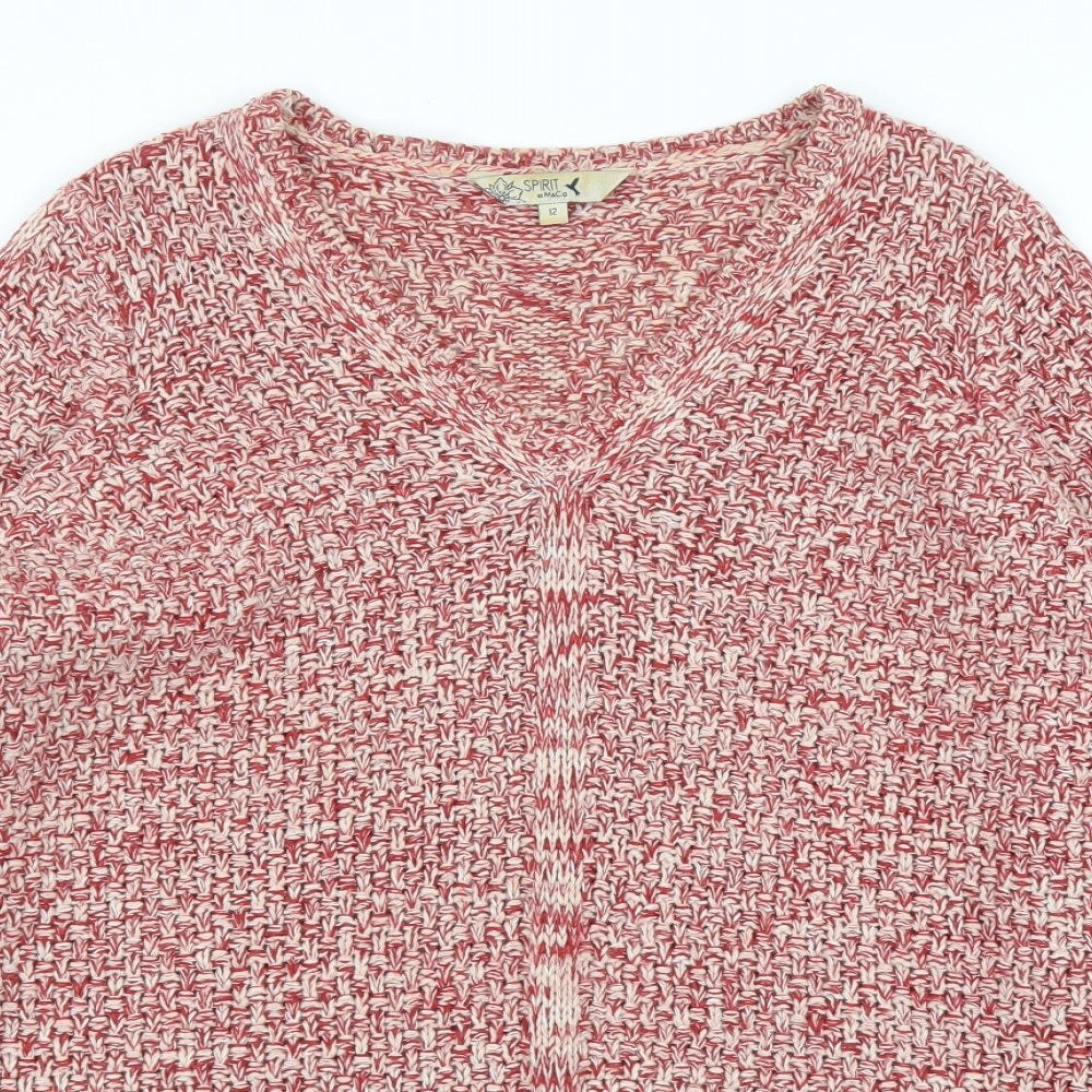 M&Co Womens Red   Pullover Jumper Size 12