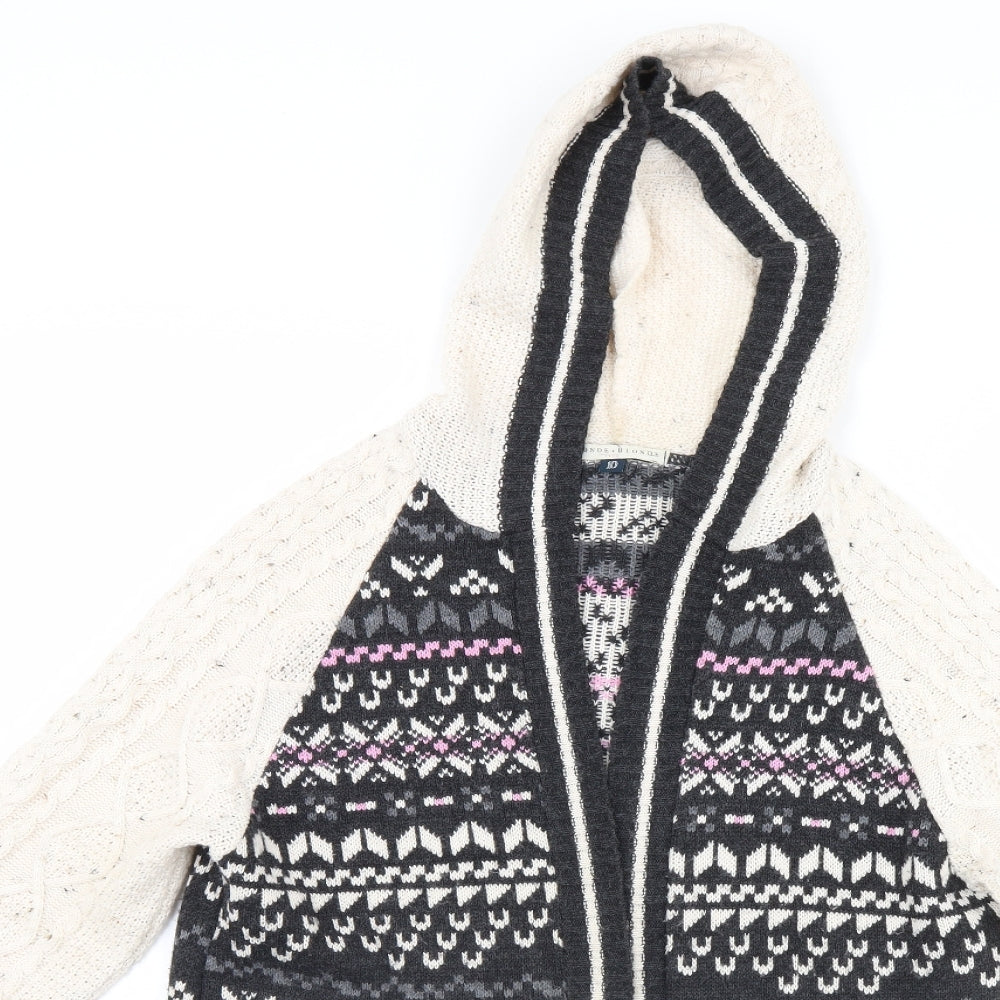 Blonde & Blonde Womens Multicoloured Argyle/Diamond  Cardigan Jumper Size 10