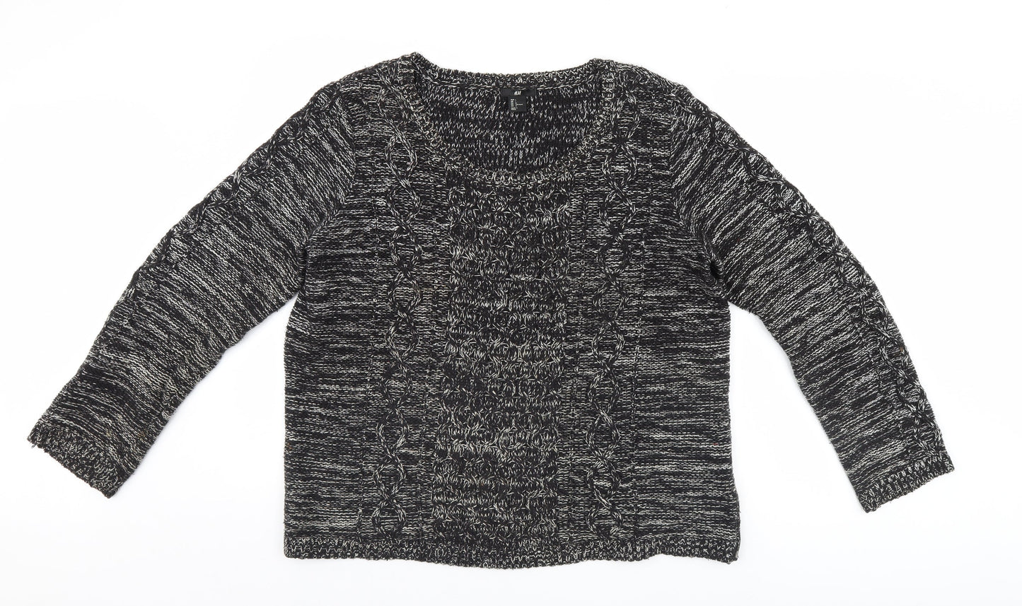 H&M Womens Black   Pullover Jumper Size L