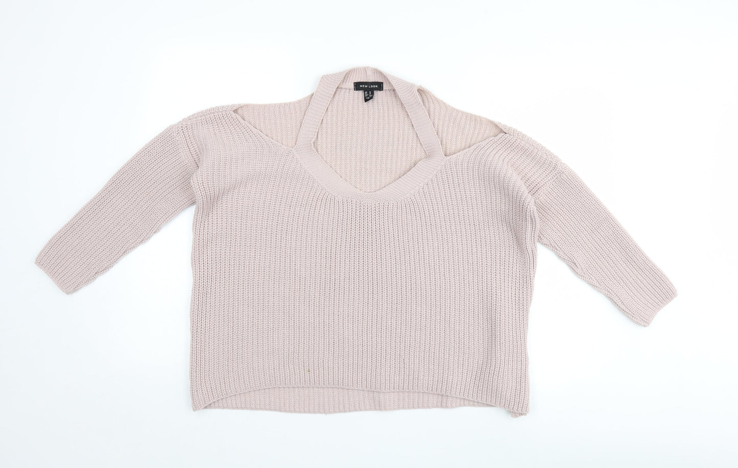 New Look Womens Pink   Henley Jumper Size M