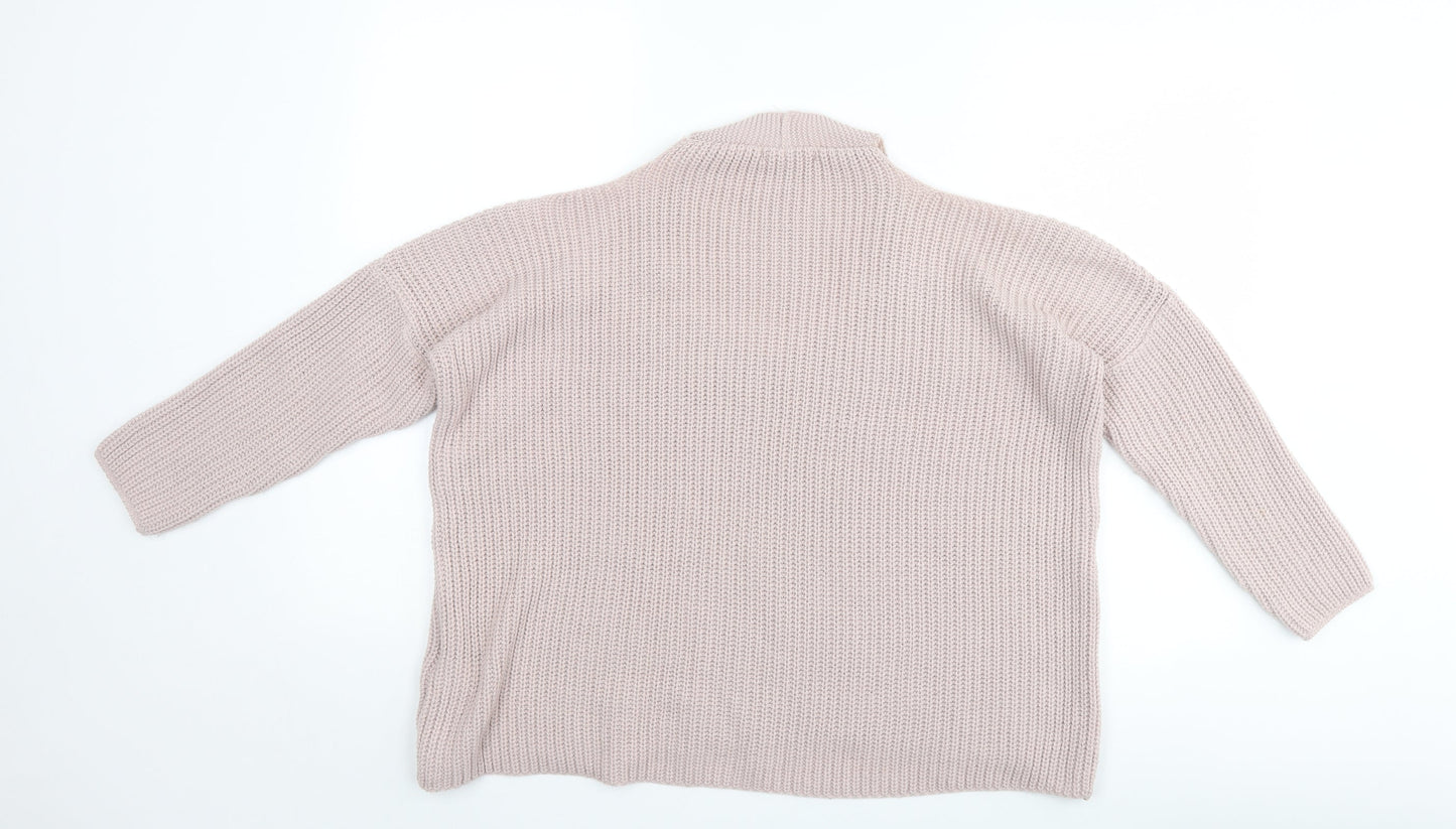 New Look Womens Pink   Henley Jumper Size M