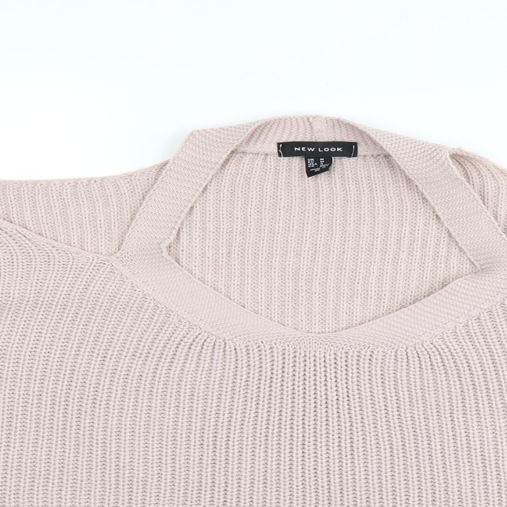 New Look Womens Pink   Henley Jumper Size M