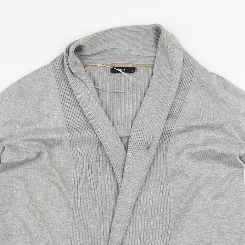 M&Co Womens Grey   Cardigan Jumper Size 10