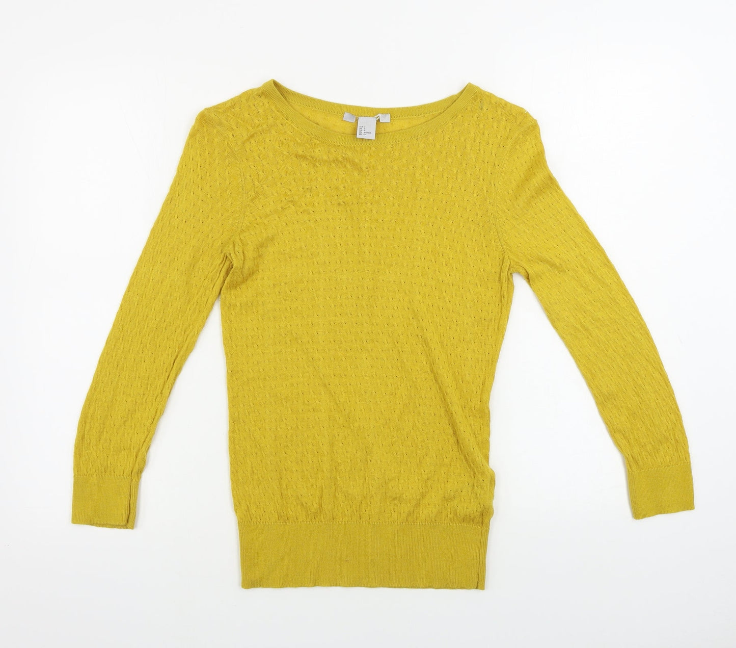 H&M  Womens Yellow   Pullover Jumper Size S