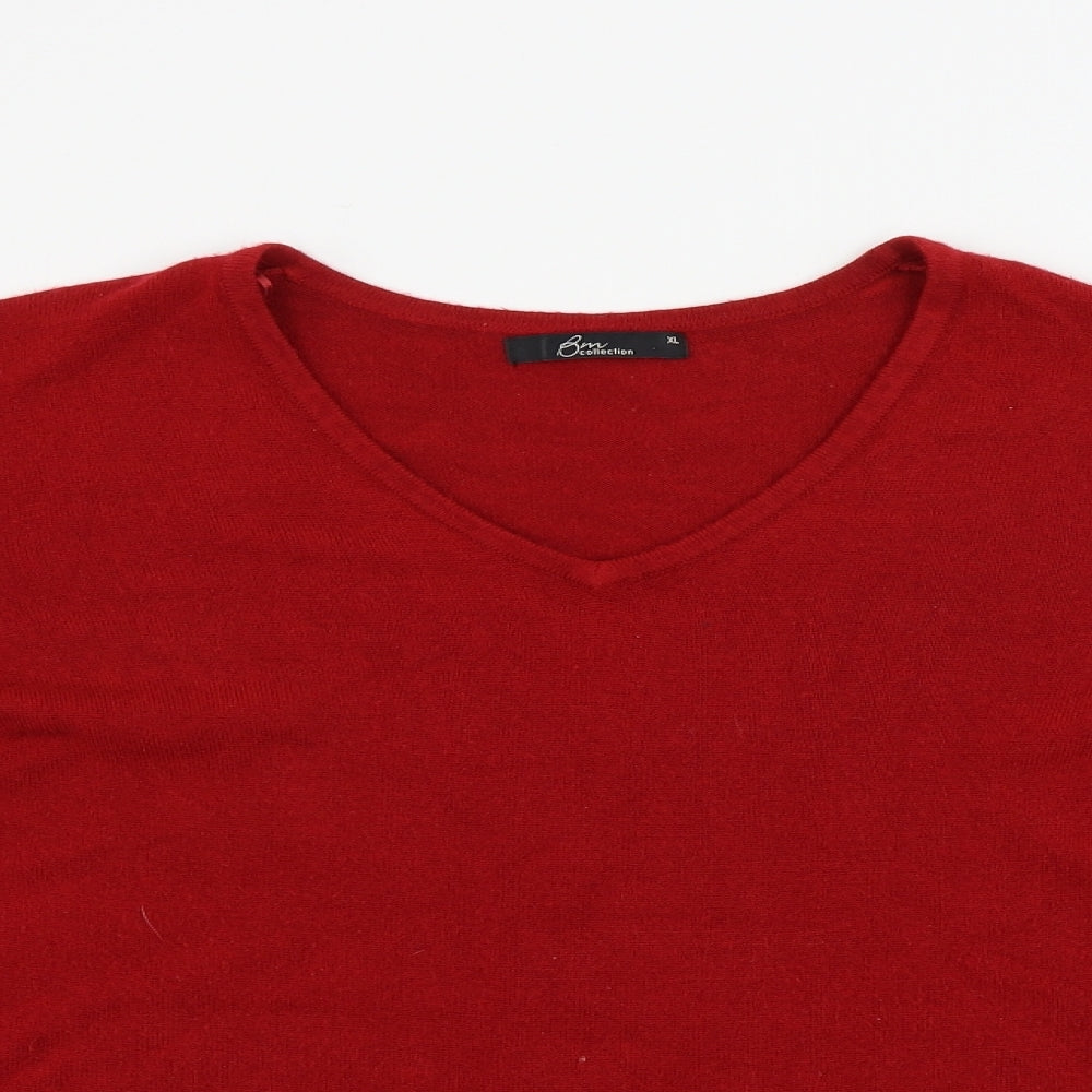BM Womens Red   Pullover Jumper Size M