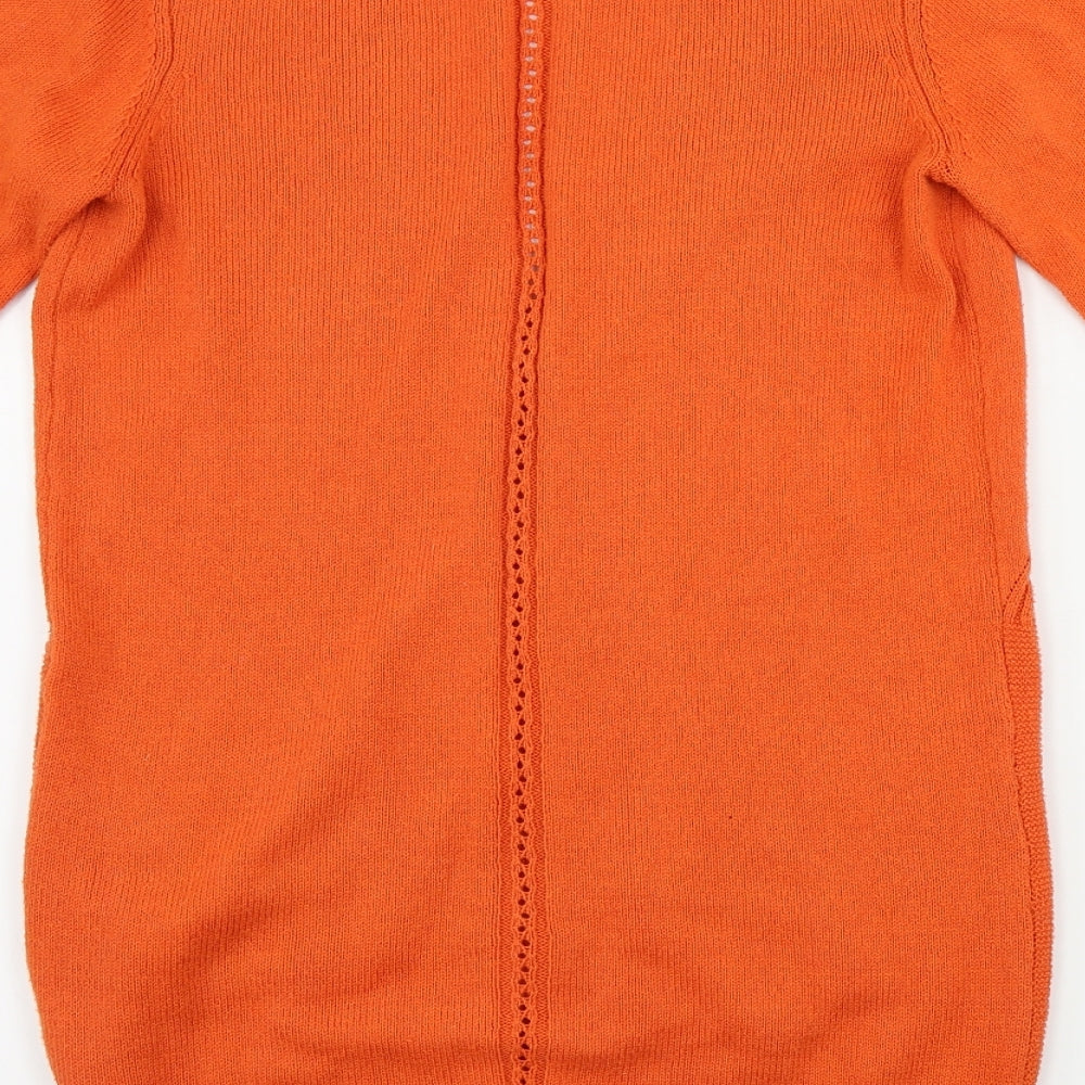 TU Womens Orange   Full Zip Jumper Size 8