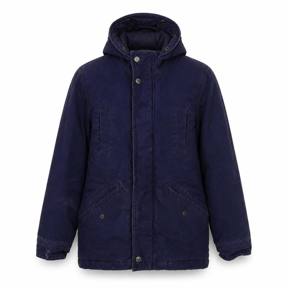 Front view of Gap girls’ blue jacket coat, size M