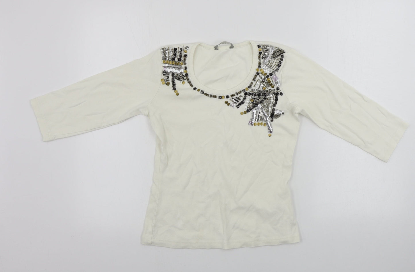 M&Co Womens Ivory   Pullover Jumper Size XS