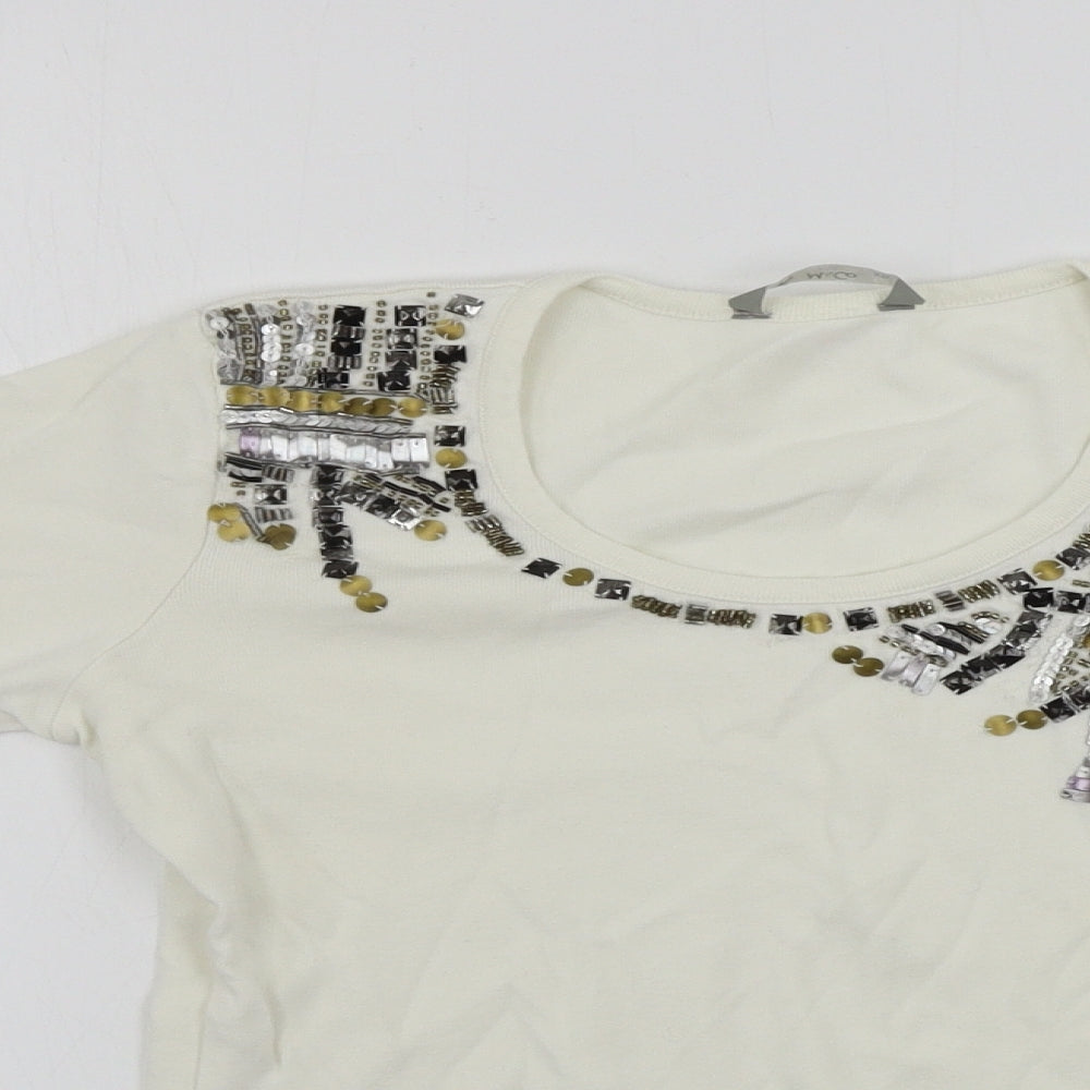 M&Co Womens Ivory   Pullover Jumper Size XS
