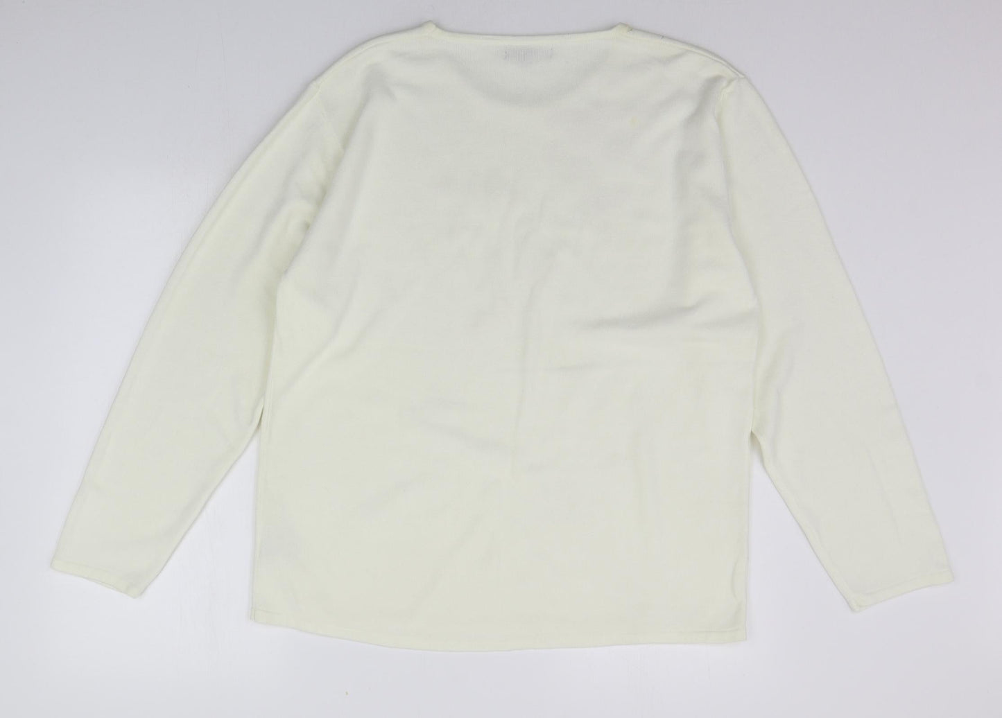 Chickadee Womens White   Pullover Jumper Size XL