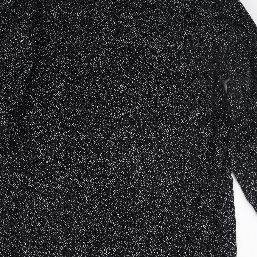 Cedar Wood State Mens Black Polka Dot   Button-Up Size 16