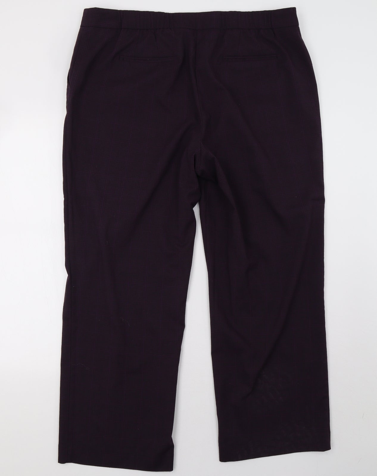 Debenhams Womens Purple Check  Trousers  Size 18 L30 in