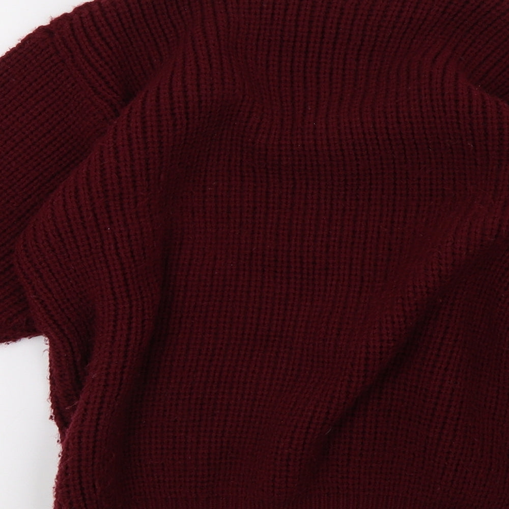 county Womens Red  Knit Pullover Sweatshirt Size M