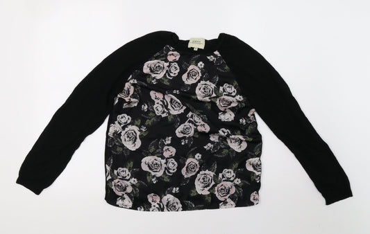 Matalan Womens Black   Pullover Sweatshirt Size 8