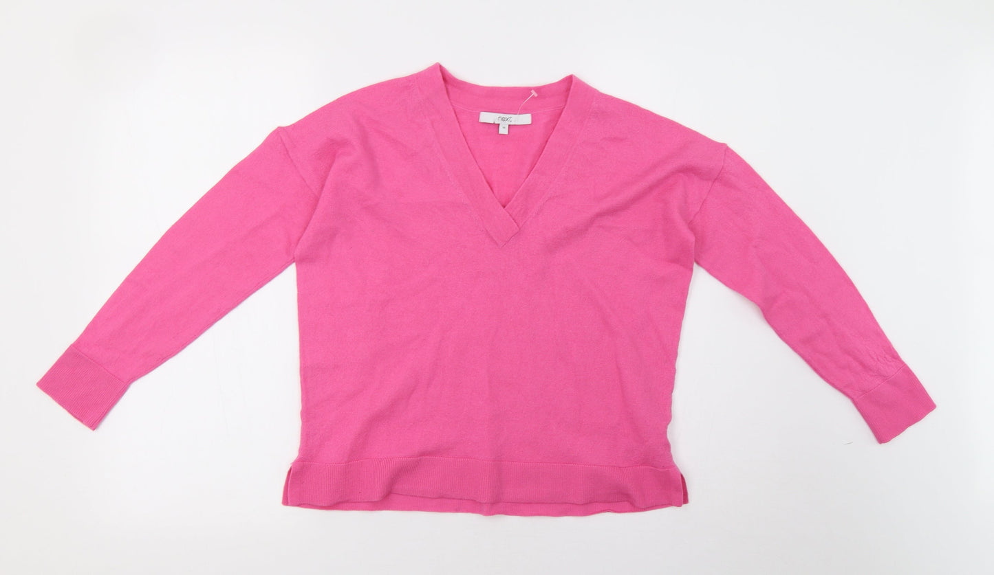 NEXT Womens Pink  Knit Pullover Sweatshirt Size 10