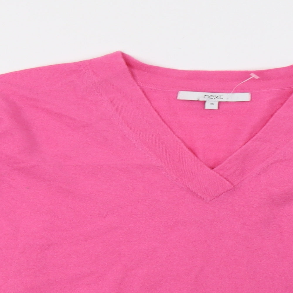 NEXT Womens Pink  Knit Pullover Sweatshirt Size 10