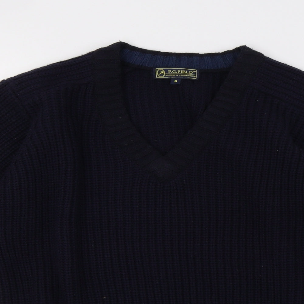 EWM Mens Blue  Knit Pullover Sweatshirt Size S