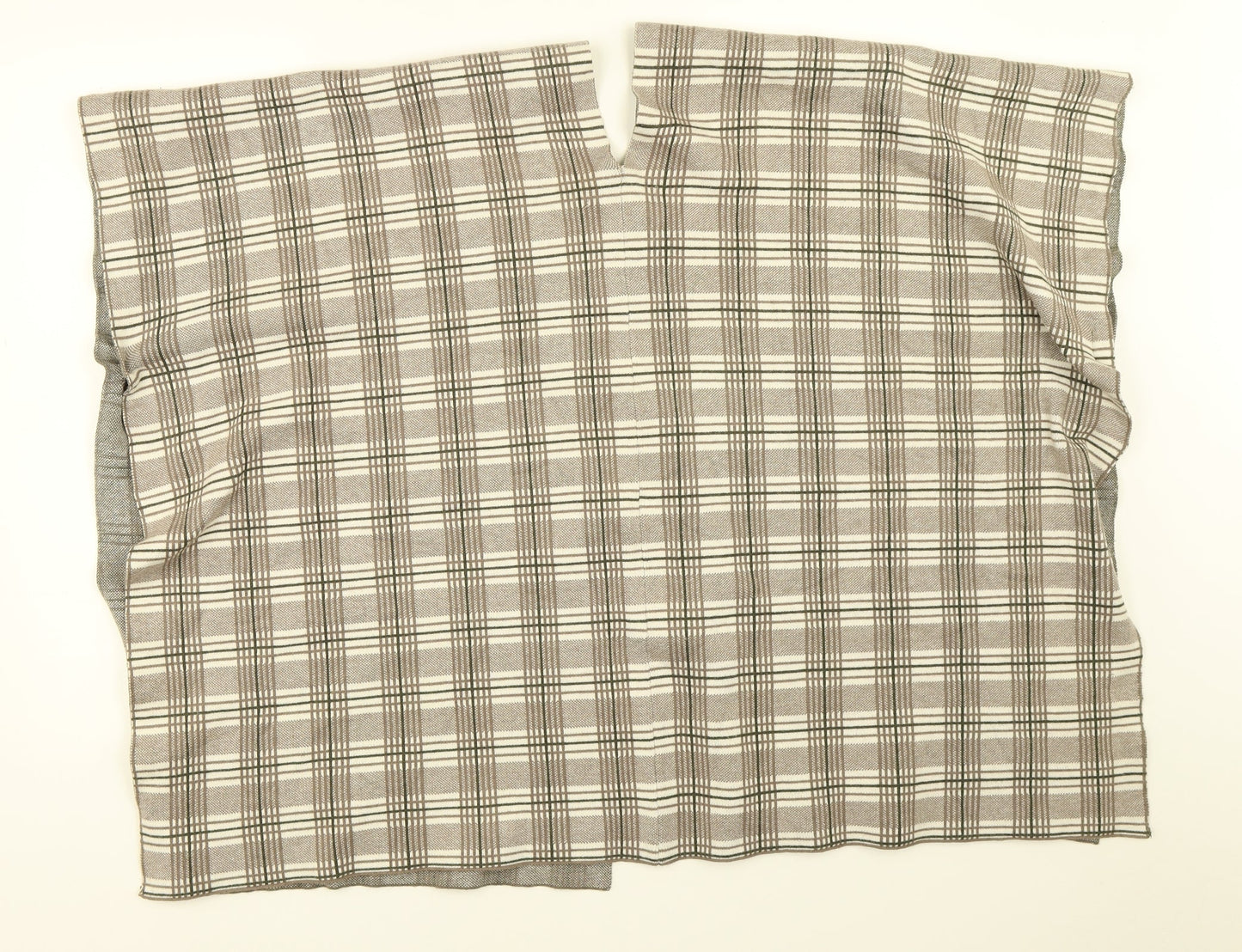 Preworn Womens Beige Check  Cape Jumper One Size