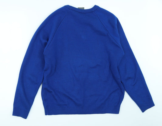 Rowlinson Mens Blue   Pullover Jumper Size S