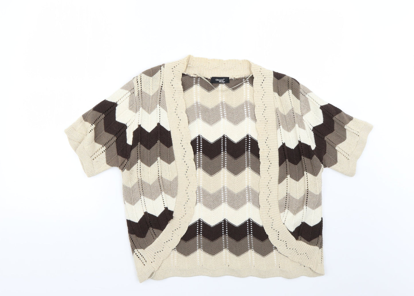 glimpse design Womens Multicoloured Argyle/Diamond  Cardigan Jumper Size XL